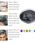 Black Hair Color Wax, Instant Hairstyle Cream 4.23 oz, Temporary Natural Hair Wax for Party, Cosplay, Halloween, Daily use, Date, Clubbing (Black)
