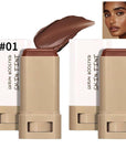 2 Pcs Foundation Stick Beauty Balm Serum Boosted Skin Tint, 2025 New Makeup Tint, Portabl Moisturizing Essence Contour Stick Foundation Beauty Balm (#01)