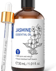 HIQILI 1 Fl Oz Jasmine Essential Oil, 100% Pure Natural for Diffuser, Hair, Skin, Perfume Making - 30ml