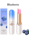 6 Pcs/Set Peach Aloe Vera Strawberry Blueberry Avocado Grape Jelly Lipstick Set Temperature Change Moisturizer flower Lip Stick Long Lasting Nutritious Lip Balm Magic Color Change Lip Gloss