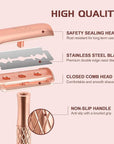 Double Edge Safety Razor for Women with Silicone Cover & 10 Blades for Travel Metal Eco-Friendly Reusable Single Blade Razor for Shaving (Rose Gold)