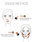 MEICOLY Cream Contour Stick Trio,Bronzer Highlighter Stick,2 in Makeup,6 Colors