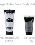 MEICOLY Light Grey Cream Face Body Paint,2.37Oz Large Tube Face Paint Zombie Makeup for Adults and Kids,Professional Face Painting for Halloween SFX Grayscale Homestuck Cosplay Makeup