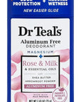 Dr. Teal's Rose & Milk Deodorant Gift Set (2 Pack, 2.65oz Ea) - Rose & Milk Formula - Aluminum Free with Magnesium - Essential Oils, Shea Butter & Arrowroot Powder Absorb Moisture, Keep Skin Healthy