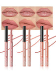Matte Lip Liner Pencil Set 3 Pack, Long-Lasting Waterproof Lip Liners, Smudge-Proof and High Pigment Lip Liner Kit, Smooth Application for Defining & Shaping Lips, Non-Fading Matte Finish-4#