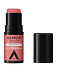 Almay Lip and Cheek Tint, Color & Care Tint Stick, Multi-Use Moisturizing Blush and Lip Color, Dewy Finish, 200 Coral Flush, 0.25 oz