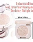Glitter Shimmer Sparkle Eye Shadow Palette Makeup for Green Blue Eyes, Pearl White Silver Glitter Shimmer Metallic Holographic Multichrome Cream Iridescent Single Monochrome Eyeshadow Makeup