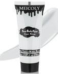 MEICOLY Cream Moonlight White Face Body Paint,2.37Oz Large Tube Water Based Full Body Paint for Adults and Kids,Professional Face Paint for Halloween Stage SFX Special Effects Cosplay Makeup