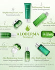Aloderma Brightening Eye Cream with Organic Aloe Vera - Hydrating Effect for Dark Circles & Puffiness with Caffeine & Sage Oil - Day & Night Eye Care Cream for Puffy Eyes & Fine Lines, 25g/0.9oz