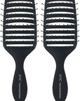 Epic Professional Quick Dry Hair Brush (Black)…2 Pack