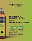 Lyfetrition Vegan Youth | 12 Fl oz Large Bottle | Anti-Aging And Wrinkle Serum | (Skin and Face Formula).