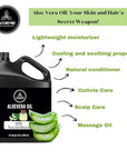 Naturevibe Botanicals Aloevera Oil 32 Ounces | 100% Pure and Natural | Great for Skin Care and Hair Care