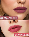 2Pcs Longwear Liquid Lip Liner Stain Marker Pen Set Long Lasting Waterproof, Mauve Pink Red Matte Semi Permanent 24 Hour Lip Liner and Lipstick Combo, Color Stay Lipliner All Day, Lips Stain peel off