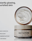 Salt & Stone Body Cream – Santal & Vetiver | Hydrating Formula with Seaweed Extracts, Spirulina & Squalane | Deep Hydration, Skin Barrier Support & Healthy Glow | for all Skin Types (6.7 fl oz)