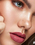 2-in-1 Mauve Red Lip Liner & Lipstick Set Kit for Women, Matte Lips Kit with Lip Liner Lip Stains Long Lasting Waterproof 24 Hour Lipstick and Lip Liners Combo Lipliners Pencil Set 13
