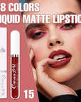 evpct 1Pcs Brick Red Liquid Matte Lipstick Lipgloss Set for Women, labiales mate 24 horas originales matte larga duracion 24 Hour Lipstick Lip Stains Long Lasting Waterproof 24, 15#