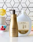 Method Premium Foaming Hand Wash, Ylang Ylang + Hyacinth, Reusable Gold Aluminum Bottle, Biodegradable Formula, 10 fl oz (Pack of 3)