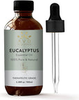 Eucalyptus Essential Oil 100ml | 100% Natural and Pure USDA Organic Eucalyptus Oil | Diffuser Aromatherapy Skin & Hair | 3.38fl oz