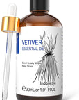 HIQILI 1 Fl Oz Vetiver Essential Oil, 100% Pure Natural for Skin, Candle Making - 30ml