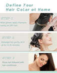 Black Hair Dye Shampoo, Hair Color Shampoo for Women Men, Covers Grays in Minutes, Champu Para Canas, Easy to Use, 16.90 Fl Oz