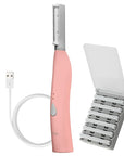 SPA SCIENCES - SIMA Patented Dermaplane Razor for Women Face – Painless 2-in-1 Facial Exfoliation & Peach Fuzz Hair Removal – Anti-Aging – 3 Speeds – Rechargeable – 7 Weeks Treatment