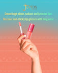 Juvia's Place Long Lasting Hydrating The Reds & Berries Lip Gloss Glass Ruby Rose, 16 oz, Soft Red