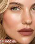 evpct Longwear Liquid Lip Liner Stain Marker Pen Long Lasting Waterproof, Nude Brown Mocha Matte Semi Permanent 24 Hour Lip Liner and Lipstick Combo, Color Stay Lipliner All Day, Lips Stain peel off