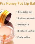 2 PCS Bee Lip Balm Honey Wrinkle