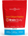 Brain Body Collagen Peptides Powder - Vital Protein & Collagen Supplement for Women & Men - Hydrolyzed Type I & III for Hair, Skin, Nails & Joint Health - 30 Servings - Unflavored - 678g