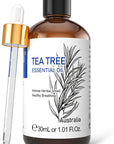 HIQILI 1 Fl Oz Tea Tree Oil, Nail Growth, Hair Restoration, Can be Added to Shampoo, Body wash, Foot Soak Use - 30ML