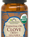 US Organic 100% Pure Clove Bud Essential Oil - USDA Certified Organic, Steam Distilled (10 ml)