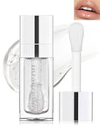 Plumping Lip Glow Oil, Hydrating Tinted Lip Oil Gloss, Transparent Toot Lip Oil, Long Lasting Lip Balm Moisturizing Glow Oil Fresh Texture, Glitter Shine Primer Lip Tint Lip Care Product-#0000