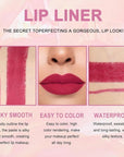 2-in-1 Plum Red Matte Lip Liner and Lipstick Combo, Red Lipsticks for Women 24 hour Long Lasting Waterproof Smudge Proof, Easy to apply, Everyday Lips Makeup 02