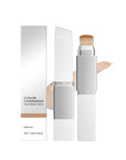 Blanc Cover Cream Stick,Korean Color-Changing Foundation Stick, Full Coverage Base Makeup, Dual-Ended with Detachable Brush for a Flawless Look (Ivory White)