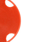 Boie USA Flat Body Scrubber - Hygienic, Exfoliating Loofah Alternative - Feels Like Silicone Scrubber Gentle on Sensitive Skin, Hypoallergenic, BPA- & Latex-Free, Made in The USA (Orange)