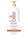 Billie Bounce Hydrating Women's Body Lotion, Vanilla Cedar Scent, with Hyaluronic Acid, 18 fl oz
