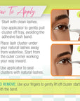 Ardell Winks Press On Eyelash Extensions, Natural - DIY Lash Clusters, 30 Individual Lashes, Natural Look Lashes with Applicator, 1 Pack