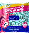 Mr. Bubble Moisturizing Kids Gentle Face and Hand Wipes, Travel Size Biodegradable Deep Cleaning Towelettes Made with Hydrating Aloe Vera and Chamomile (Pack of 12 Pouches, 15 Wipes Each)
