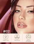 2 Pcs Matte Liquid Lip Stain Peel Off Lip Liner, Long Lasting Lip Tattoo, Waterproof & Transfer-Proof Lip Liner Peel Off Lip Gloss for All Skin Types.#00+#02