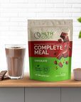HLTH Code Complete Meal Replacement Shake - Healthiest Meal Replacement = Healthiest You | Keto Friendly | High Protein | Low Carb | Collagen | Gluten Free | Plant Based Chocolate (15 servings)