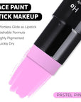 Go Ho Light Pink Face Body Paint Stick,Water Based Washable Face Paint Stick,Non-toxic Full-coverage Cream Light Pink Body Paint for Adults Children Halloween Cosplay SFX Makeup
