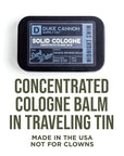 Duke Cannon Supply Co. Solid Cologne for Men Midnight Swim - Cold Water, Crisp Greens, Fresh Air - Concentrated Balm, Travel-Friendly Tin, 1.5 oz (1 unit)