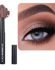 Caramel Eyeshadow Stick Makeup, Smooth Cream Shimmer Eye Shadow Pencil, Waterproof Hypoallergenic Long Lasting Crayon, Glitter Primer Palette Eyeliner