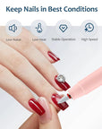 Electric Nail Drill & Gel Polish Remover - 5-Speed Cordless Nail File Filer Grinder - Rechargeable Manicure Kit for Acrylic Gel Nails Cuticle Callus Remover - Electric Nail Drill Buffers for Women