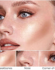Kaely 2Pcs Cream Bronzer Highlighter Stick,Face Shaping Contouring Shades Makeup,02+17