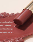 Oulac Moisturizing Shine Red Lipstick for Women, 2 in 1 Tinted Lip Balm for Winter, Hydrated Juicy and Glossy Lip Color for Dry, Cracked and Chapped Lips, Vegan 2.2g/0.07oz (02)
