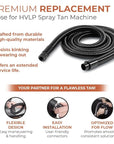 Bronze Tan - Premium Replacement Hose for HVLP Spray Tan Machine: Durable, Flexible, and Designed for Perfect Fit with Bronze Tan Spray Tan Machine