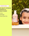Evereden Kids Shampoo and Conditioner 2 in 1: Cool Peach, 8.5 fl oz. | Gentle Kids Skin Care | Non-toxic and Clean Ingredients