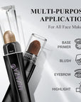 BROWN NEUTRAL Eyeshadow Stick Makeup 6PCS Set, Metallic Shimmer Matte Cream Eye Shadow Eyeliner Brightener Pencil Crayon - BROWN NEUTRAL