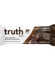 Truth Bar Prebiotic & Probiotic Keto Snack Vegan Bars with Omega-3's - Synbiotic High Fiber Snacks - Low Sugar, Kosher, Gluten Free - Dark Chocolate Brownie Crunch (Pack of 12)
